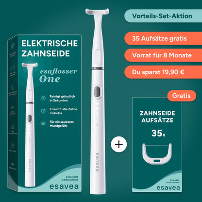 Offre avantage de fil dentaire électrique incluant 35 embouts