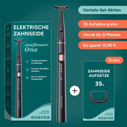 Offre avantage de fil dentaire électrique incluant 35 embouts