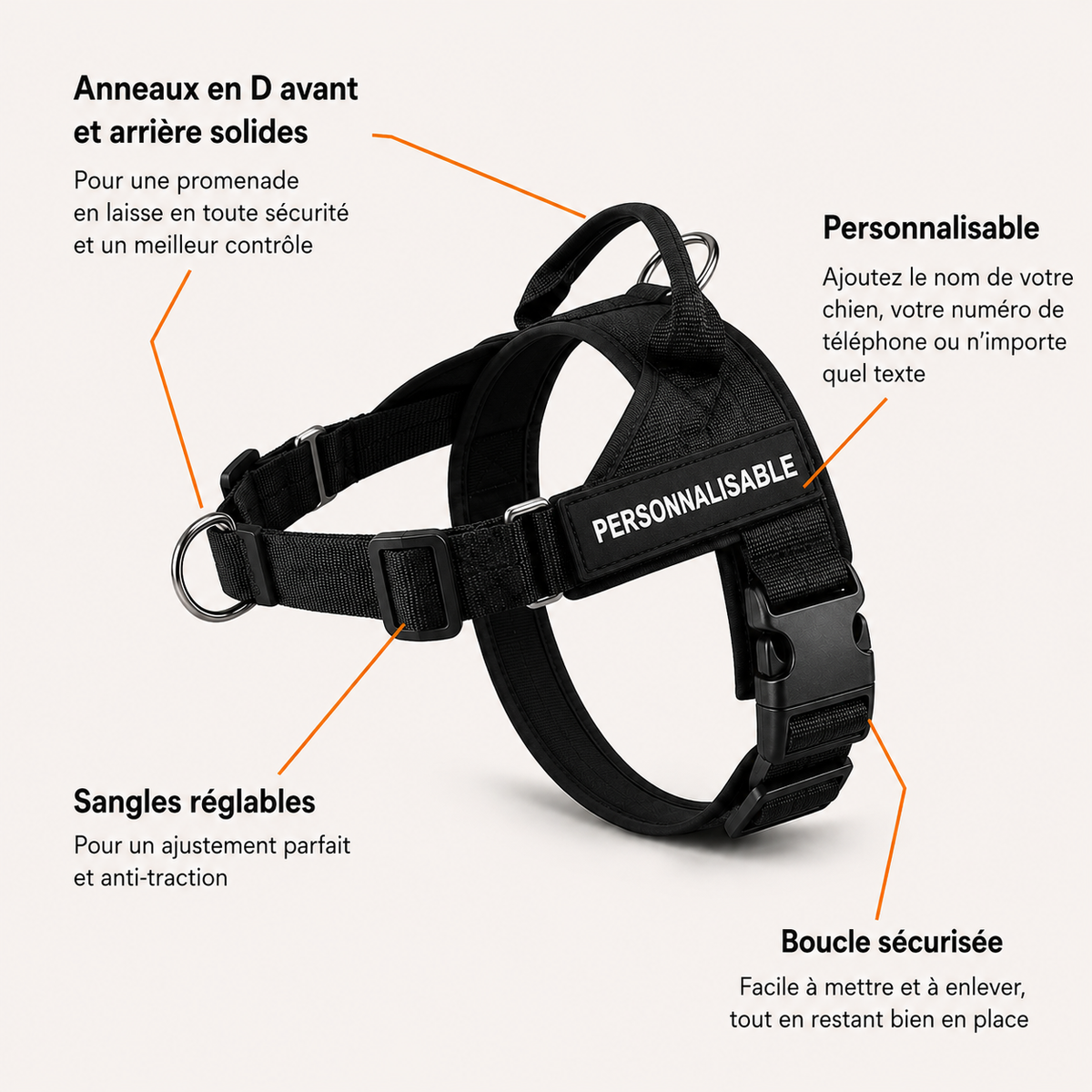 Harnais anti traction HomePet