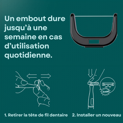 Offre avantage de fil dentaire électrique incluant 35 embouts